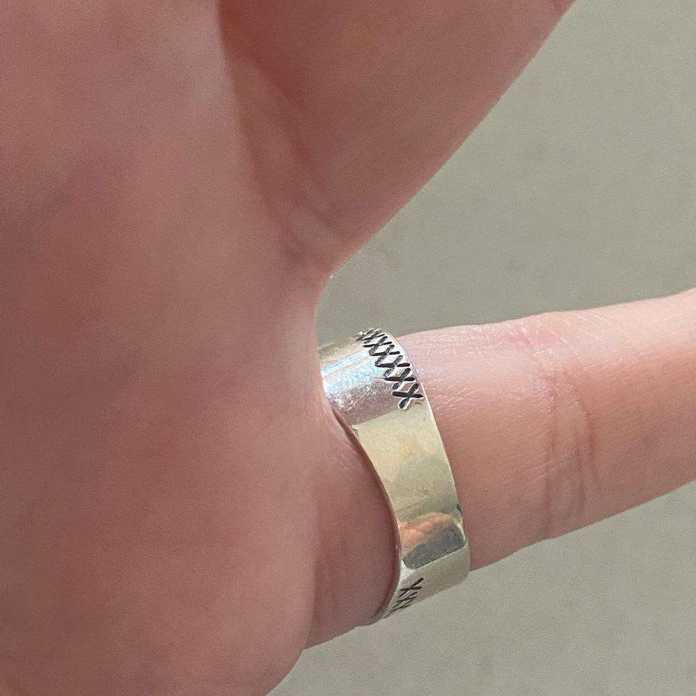 Silver Onyx Ring Missing Stone - image 4